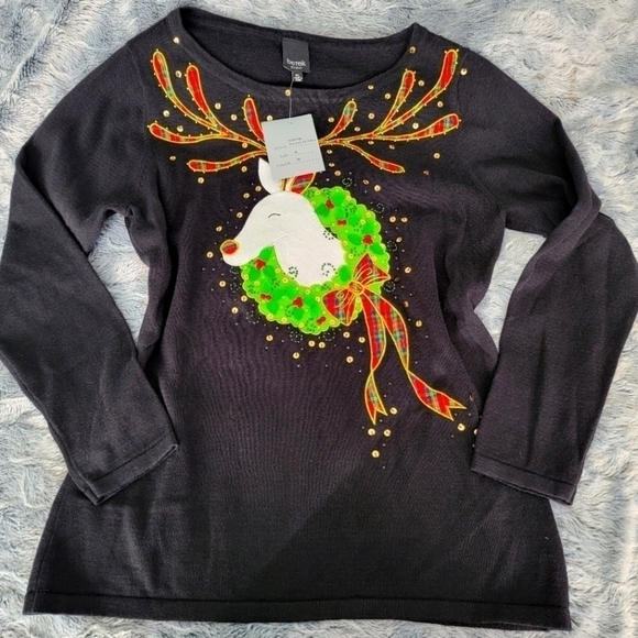 Nwt Berek Reindeer Sweater/Top 🦌 - Picture 1 of 6